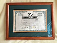 GENUINE GREEN BAY PACKERS INC (1 SHARE) Common Stock Certificate Dec 14th 2011