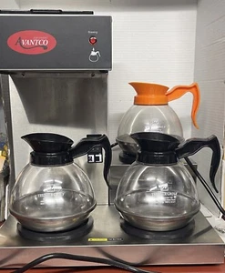 #1 Commercial Brewer Coffee Maker Pourover Machine 3 Warmers Stainless Steel - Picture 1 of 9