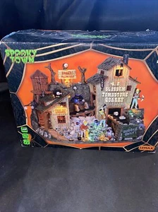 LEMAX Spooky Town W.E. Slabbum Tombstone Quarry Animated Sounds 24468 Retired - Picture 1 of 12