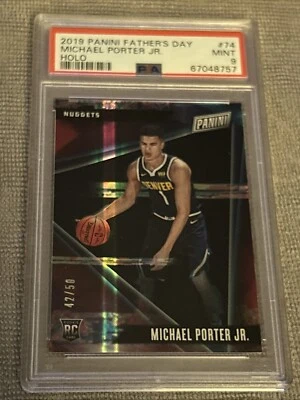 Michael Porter Jr 2019 Panini Father’s Day Holo RC /50 PSA 9 Denver Nuggets - Image 1 of 3