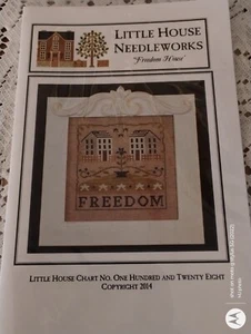 LITTLE HOUSE NEEDLEWORKS FREEDOM HOUSE PROBENMASCHINE KREUZSTICHKARTE - Bild 1 von 2
