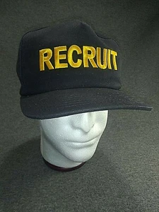RECRUIT Hat Cap Military Black Snapback Adult Made in USA - Picture 1 of 8