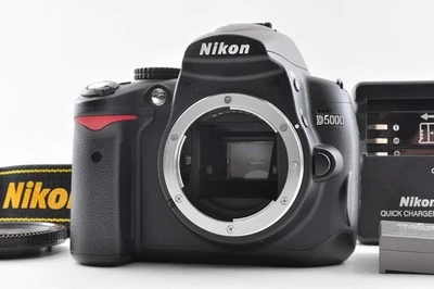 [4010 Shots] Nikon D5000 12.3 MP Digital SLR Camera Black Body Only From Japan - Image 1 of 4