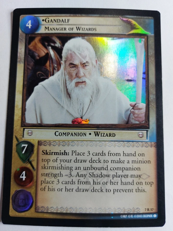 LOTR TCG Return of the King GANDALF MANAGER OF WIZARDS 7R37 FOIL MP - Image 1 of 1