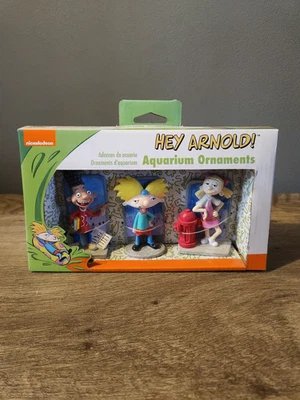 BNIB Nickelodeon HEY ARNOLD! Fish aquarium ornaments Arnold, Gerald & Helga - Image 1 of 3