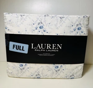 Ralph Lauren Full Sheet Set Tiny Floral Blue 4pc Cottage Farmhouse Chic Daisies - Picture 1 of 5