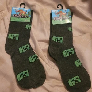 Minecraft Boy Socks Nwt 2 Pack - Picture 1 of 2