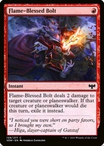 X 1 Flame-Blessed Bolt NM Innistrad Crimson Vow 158 MTG Magic The Gathering - Picture 1 of 2