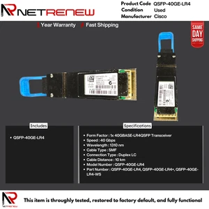 CISCO GENUINE QSFP-40GE-LR4 Duplex LC 40 Gbps - Picture 1 of 1
