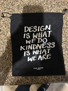 COOL KURT GEIGER LONDON "Design Is What We Do" Drawstring Bag for Purse Handbag - Picture 1 of 4
