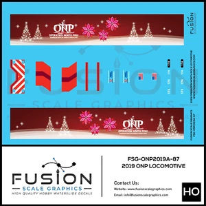 HO Scale Operation North Pole 2019 Locomotive Decal Set - Picture 1 of 1