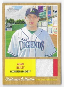 2011 Topp Heritage Clubhouse Collection Jersey Adam Bailey #CCR-AB Lexington RC - Picture 1 of 2
