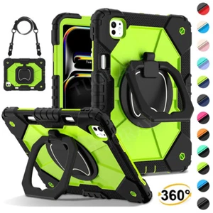 Case For iPad 6/7/8/9/10th Air 6 5 4 Pro 11 2024 Shockproof Rugged Stand Cover - Picture 1 of 174