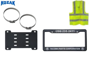 Semi Truck New License Plate Holder License Plate Frame Mounting Rings & Screws - Picture 1 of 9