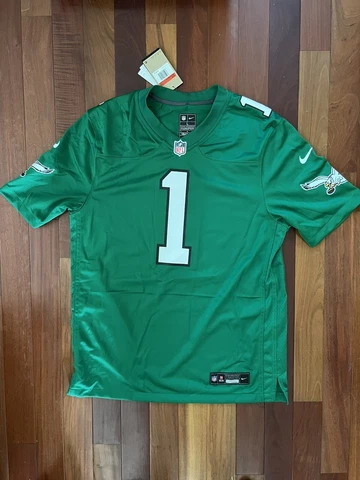 Mens Nike Jalen Hurts Kelly Green Philadelphia Eagles Alternate Jersey Sz:S-3XL Cover