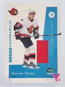 2002-03 Parkhurst Retro Memorabilia  Marian Hossa RM-4  One of One