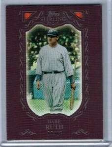 2009 Topps Sterling Babe Ruth Framed Burgundy Base #'ed 03/10 Jersey #