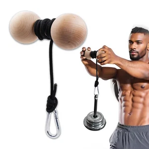 Rodillo de madera para antebrazo - Entrenador de fuerza para manos y muñecas agarre mejorado - Imagen 1 de 8