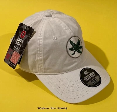 Colosseum 310 Ohio State Buckeyes Logo Blanco Gorra Ajustable NUEVA Gorra de Béisbol Foto 1 de 4