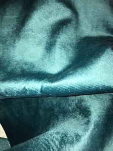 6.5mx1.40m wide of teal blue, turquoise velvet upholstery fabric - Picture 1 of 3