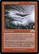 SEISMIC ASSAULT ~mtg NM Exodus Rare x1