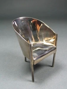 Vintage ACME Studio PHILIPPE STARCK Sterling Silver Mini “Costes" Chair NEW - Picture 1 of 2