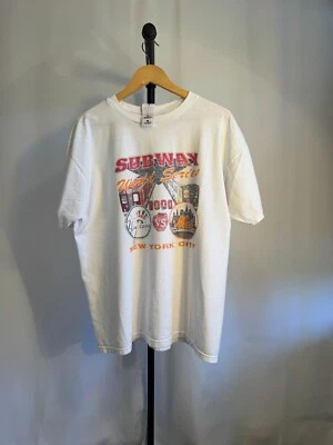 复古 2000 纽约洋基队地铁系列 T 恤 XL — 第 1/2 张图片