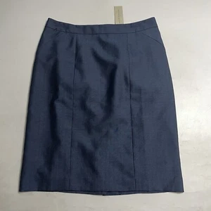 Ann Taylor Womens 6 Blue Lined Skirt Wool 31" x 22.5" Total Length NWT$79.99 - Picture 1 of 8