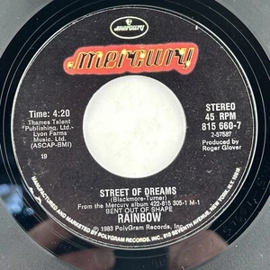 RAINBOW Street of Dreams/ Anybody There 45 7" vinyl HTF Metal NICE - Picture 1 of 4