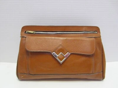 复古棕色真皮手拿包 多米尼加共和国钱包 — 第 1/4 张图片