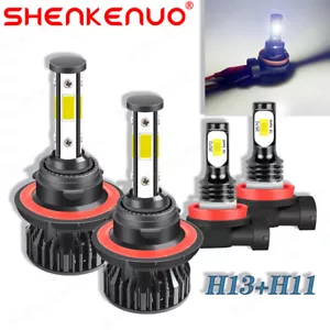 Para Para Ford Mustang 2005-2012 Faro LED de coche Hi/Lo + Luz Antiniebla Kit 4X - Imagen 1 de 11