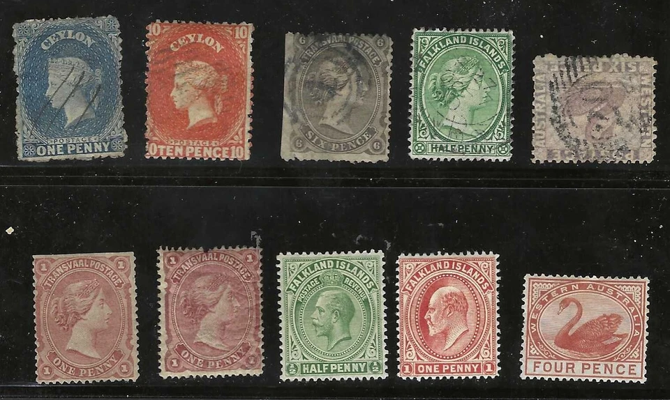 BRITISH COMMONWEALTH 1870-1890 CEYLON, FALKLANDS, TRANSVAAL & AUSTRALIA CLASSICS - Image 1 of 1