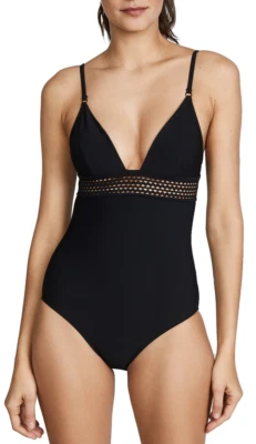 Heidi Klum schwarz Jasmine Nights Einteiler Maillot Größe S oder 6 Badeanzug neu mit Etikett $ 180 - Bild 1 von 4