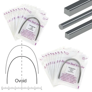 100PC Dental Orthodontic Arch Wire Stainless Steel Ovoid Form Round Rectangular - Picture 1 of 51