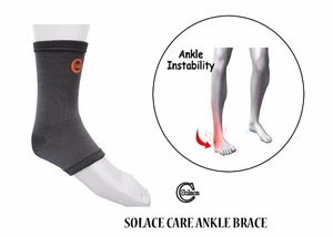 Solace Care Bamboo Charcoal Ankle Support Pain Brace Arthritis Sport Sock Injury
