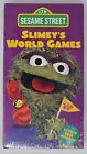 Zapieczętowane rzadkie Slimey's World Games VHS 1996 Ulica Sezamkowa Video Oscar Grouch