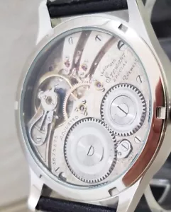 Orologio da polso Illinois 12s Da tasca a polso Conversione 44mm SS c. 1920 17 Movimento Rubino - Foto 1 di 9