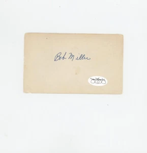 Robert G. Miller 1965 New York Mets signed 3x5 blank index card JSA - Picture 1 of 2