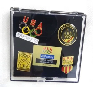 USA 1992 Albertville Olympic JC Penny Pin Collectors Case Vintage Athlete Gift - Picture 1 of 7