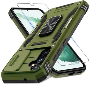 Samsung Galaxy S23 FE Olive Green Armor Case with Kickstand and Camera Cover - Picture 1 of 7