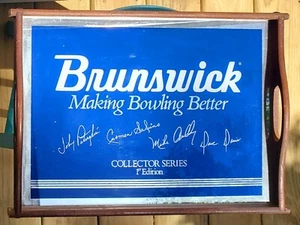 Brunswick Making Bowling Better Collector Series 1st Edition Mirror Serving Tray - Picture 1 of 6