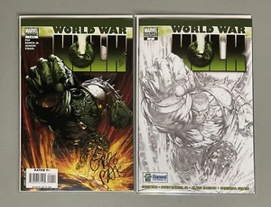 🔥Marvel Keys🔥World War Hulk #1 70/350 Diamond 1/10000🔥NM (9.4-9.6)🔥Paquete firmado - Imagen 1 de 6