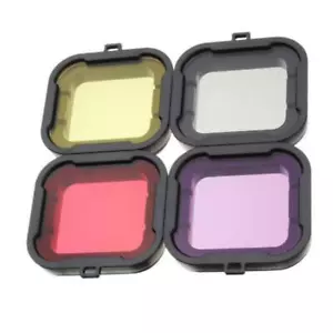 4 In 1 Colorful Dimmable Underwater Diving UV Lens Filter For GoPro Hero 4 3+ E - Picture 1 of 9