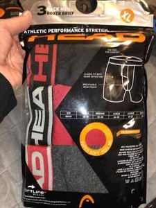 HEAD Mens Performance Underwear 3-PACK Boxer Briefs 2XL Polyester/Spandex NEW - Picture 1 of 1