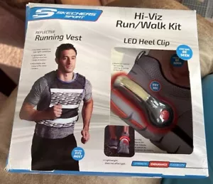 SKECHERS SPORT Hi-Viz RUN WALK Kit REFLECTIVE Running Vest LED Heel Clip NEW - Picture 1 of 3