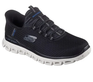Skechers Scarpa Slip On Uomo Glide-Step Noxus Elasticizzata Pizzo Nero, 5.5-13 - Foto 1 di 5