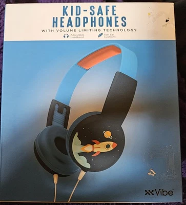 Auriculares Vibe Kids azul oscuro y claro tecnología limitadora de volumen nuevo boy rocket Foto 1 de 2