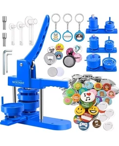 Macchina per fare bottoni, stampi di più dimensioni, kit per pin maker con 500 pulsanti 15 magne - Foto 1 di 11