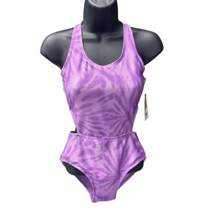 NWT ThereAbouts Girls Swimsuit Size Large One Piece Purple Tie Dye Beachy Summer - Picture 1 of 10