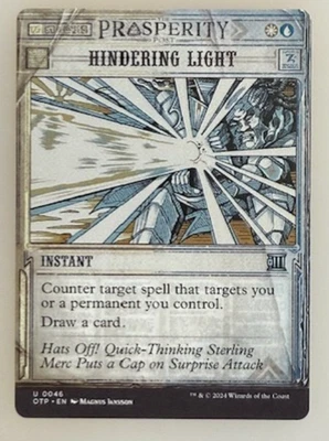 MTG: Hindering Light Outlaws of Thunder Junction: Breaking News Regular NM - Image 1 of 2